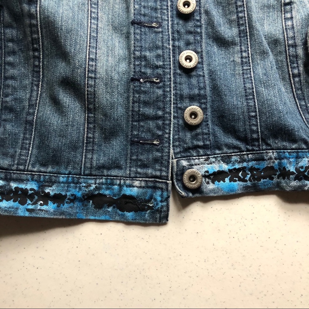 Handprinted Love Denim Jacket - Picture 5 of 12